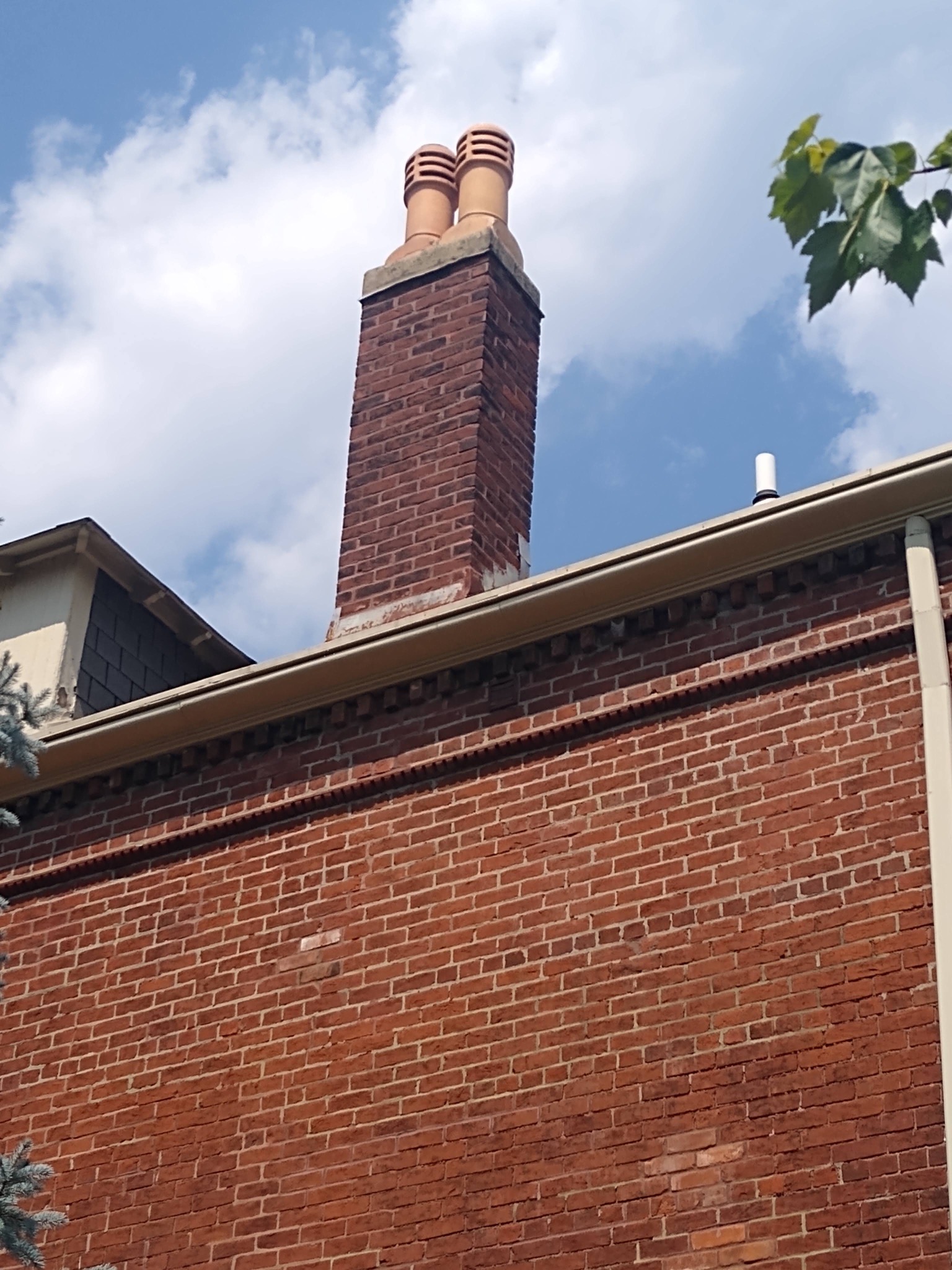Historic Chimney Reconstruction: Historic profile restored