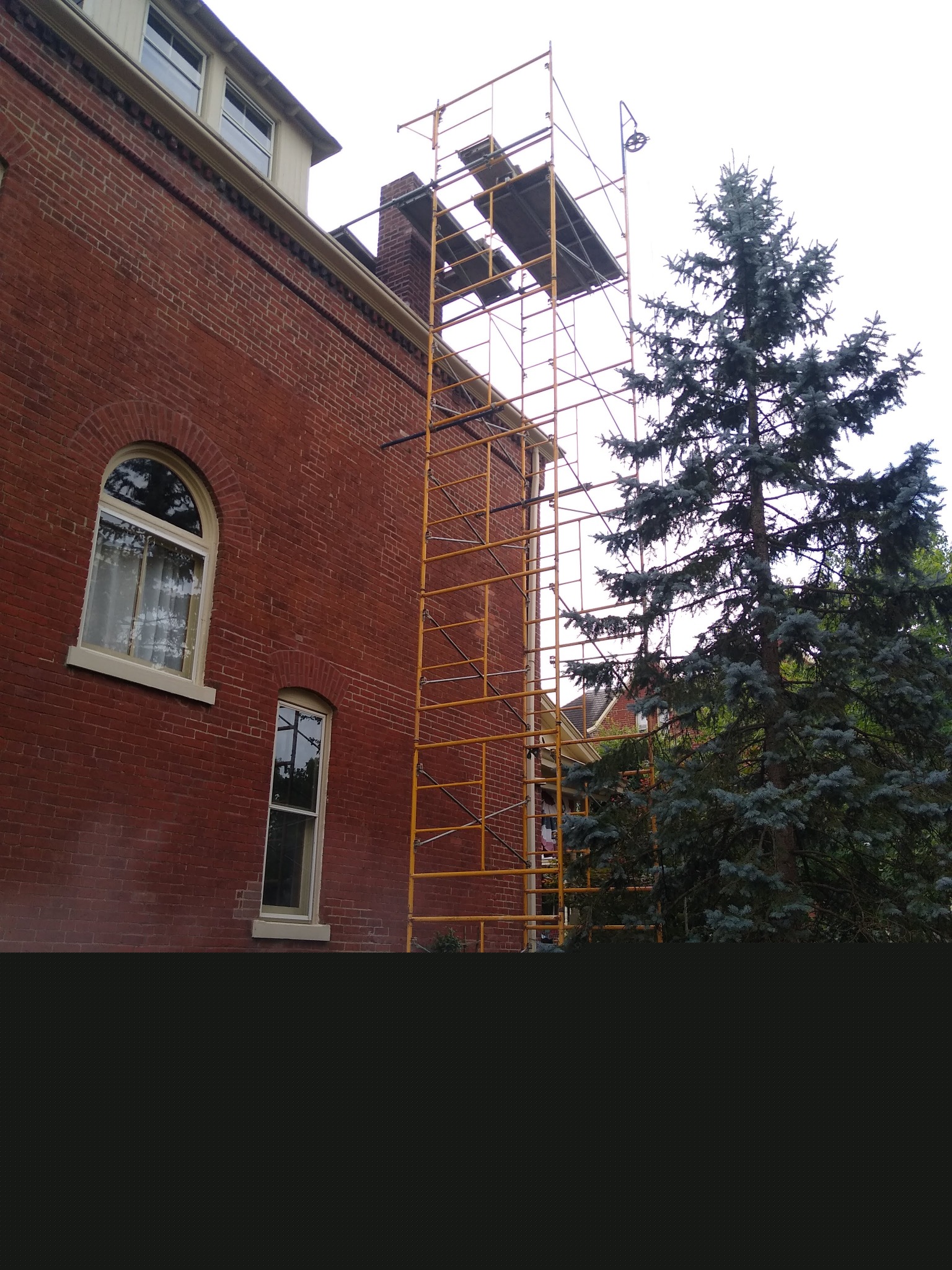 Historic Chimney Reconstruction: Access and reconstruction