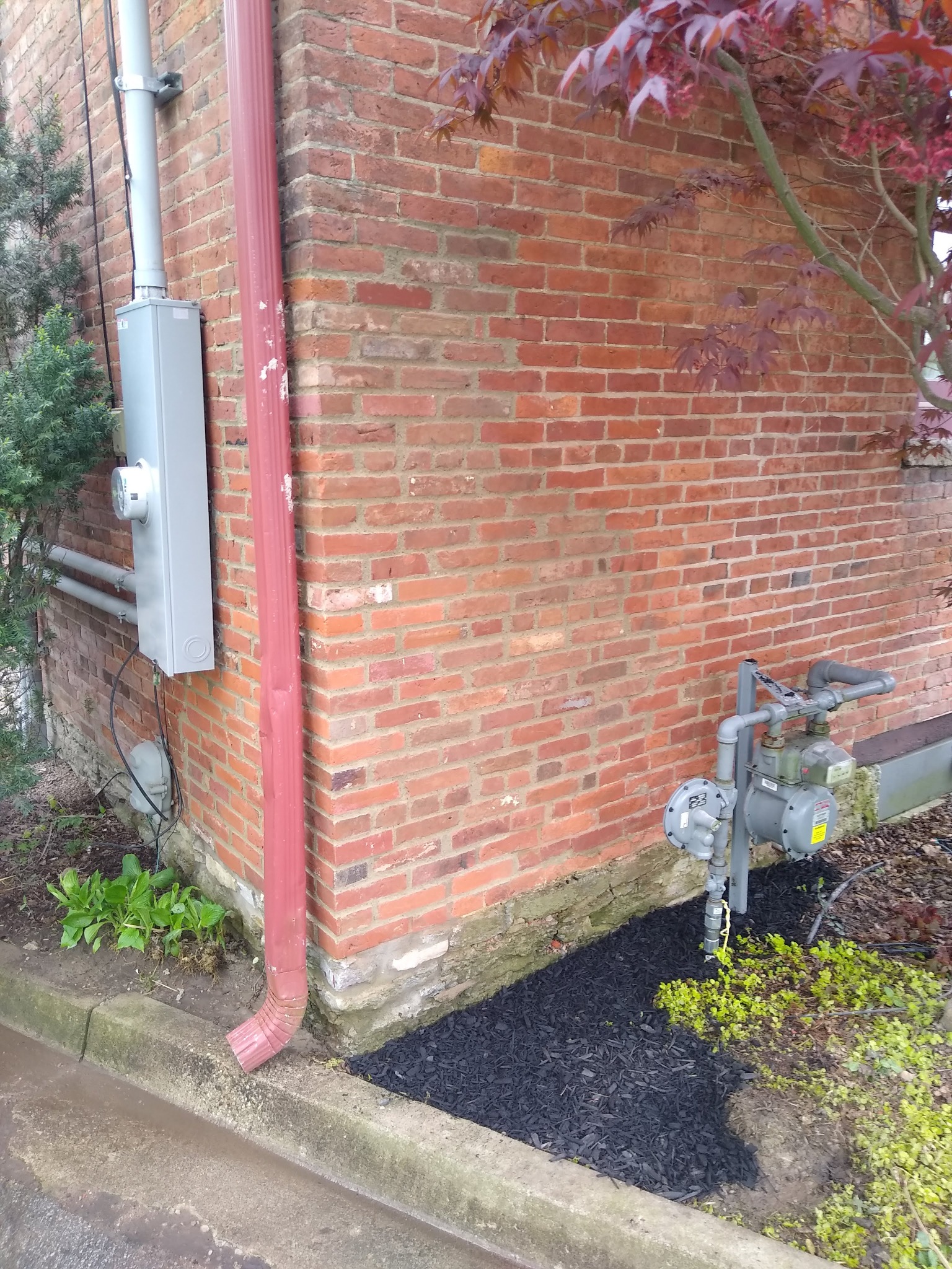 Historic Brick Wall Reconstruction: Completed reconstruction