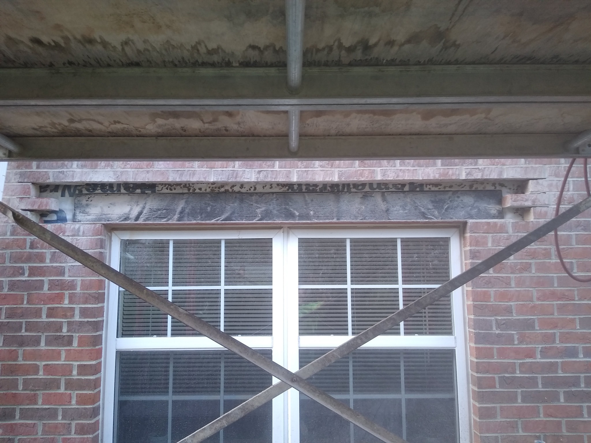 Lintel & Flashing Reconstruction: Existing condition exposed
